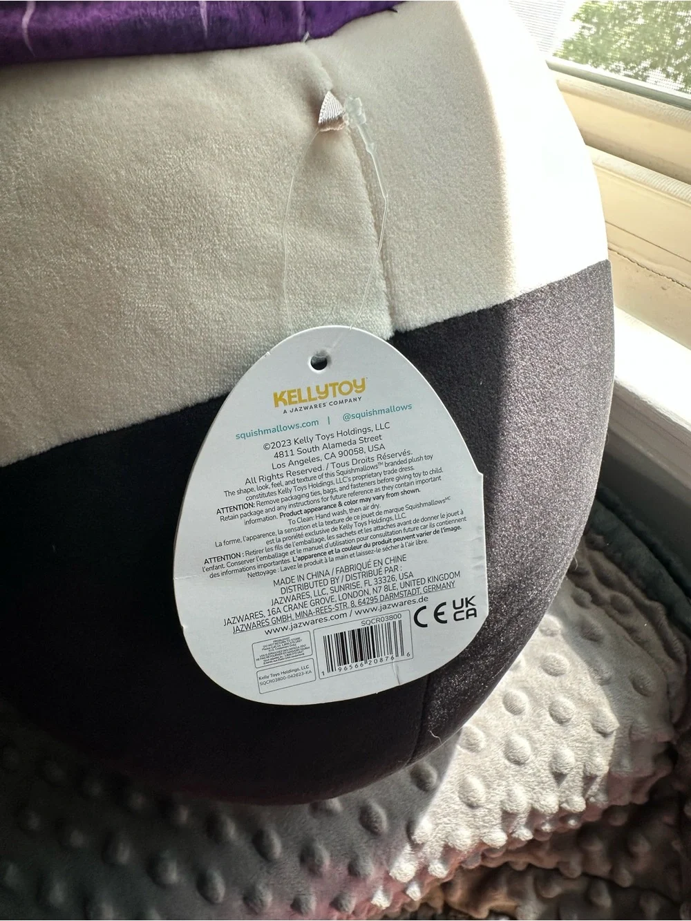 Squishmallows Calico Cat Plush with Purple Hat